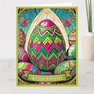 Ostermotiv farbiger Cartoon mit Ostereier 50085 Card