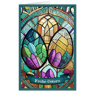 Ostermotiv farbiger Cartoon mit Ostereier 56019 Card