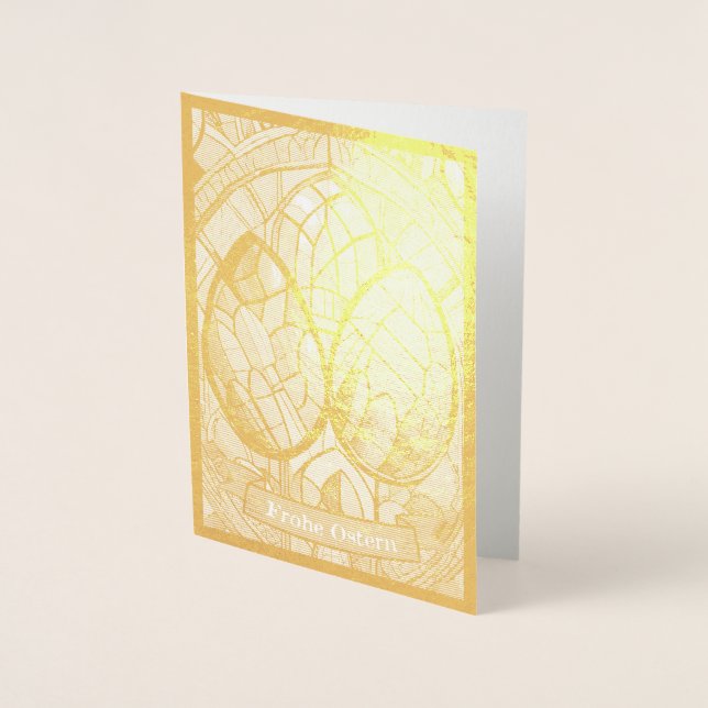 Ostermotiv farbiger Cartoon mit Ostereier 56019 Foil Card (Front)