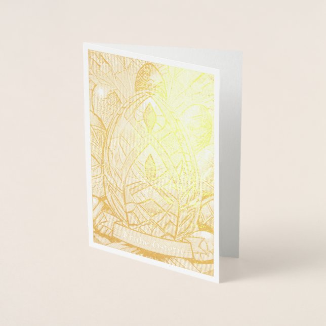 Ostermotiv farbiger Cartoon mit Ostereier 90732 Foil Card (Front)