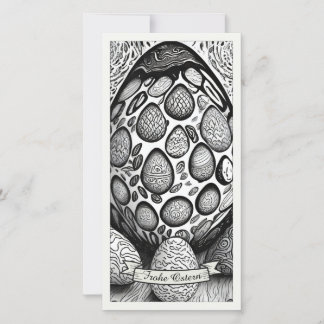 Ostermotiv monochrome Cartoon mit Ostereier 25024