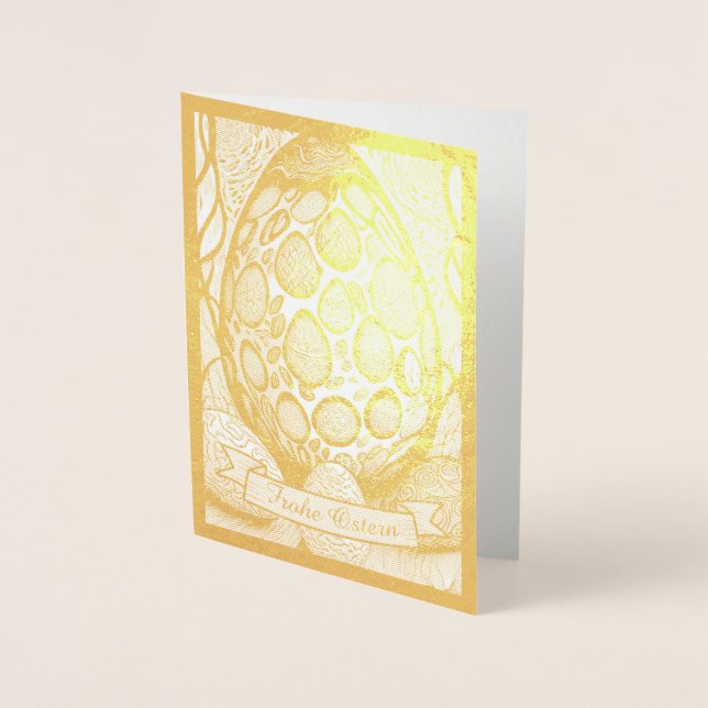 Ostermotiv monochrome Cartoon mit Ostereier 25024 Foil Card (Front)
