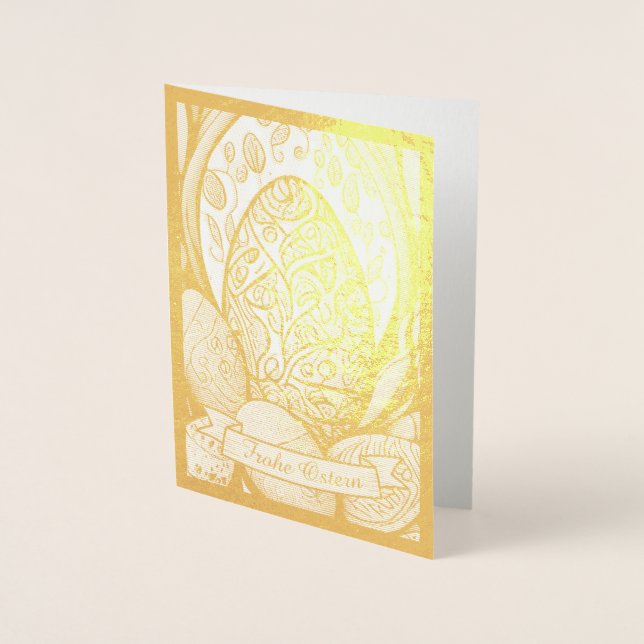 Ostermotiv monochrome Cartoon mit Ostereier 35730 Foil Card (Front)