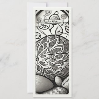 Ostermotiv monochrome Cartoon mit Ostereier 97330