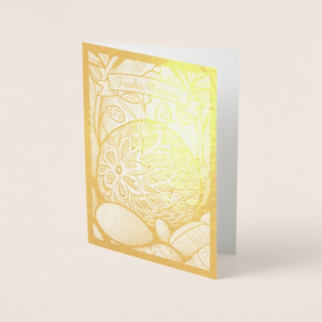 Ostermotiv monochrome Cartoon mit Ostereier 97330 Foil Card (Front)