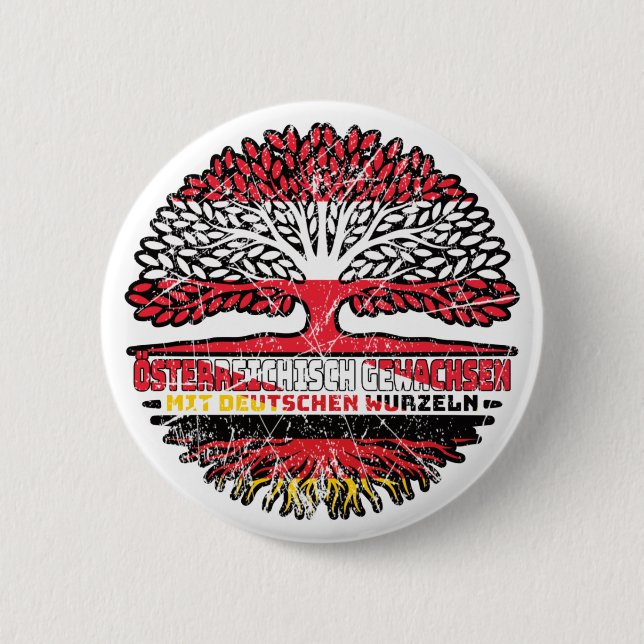 Österreich Österreichisch Deutsch Deutschland Baum Button (Front)
