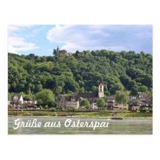 Osterspai Castle on the Rhine Postcard