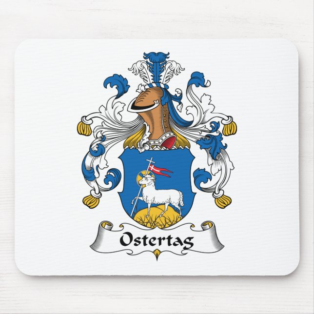 Ostertag Family Crest Mouse Pad (Front)