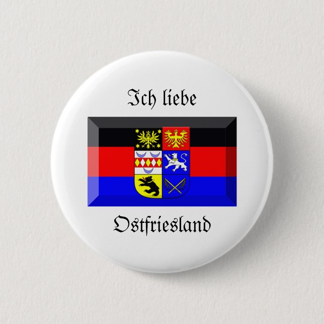 Ostfriesland Flag Gem Pinback Button (Front)