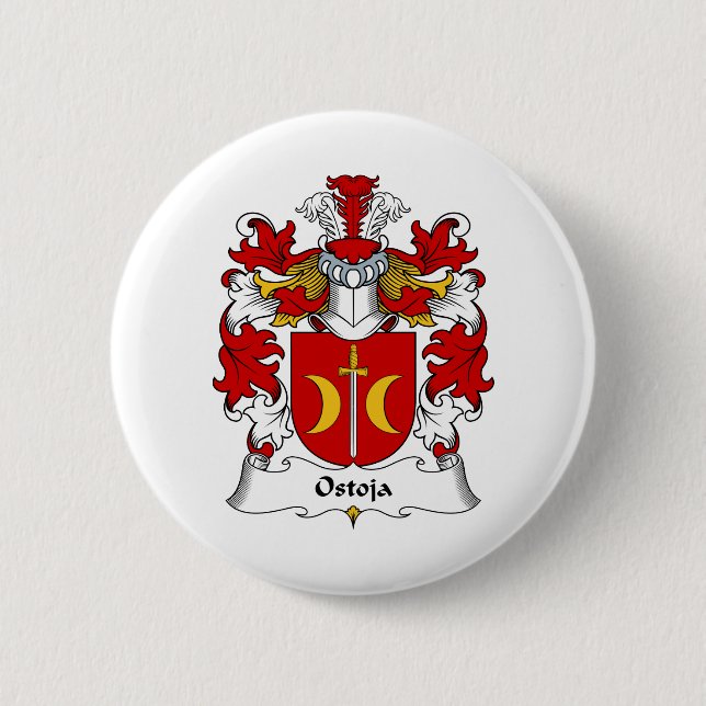 Ostoja Family Crest Pinback Button (Front)
