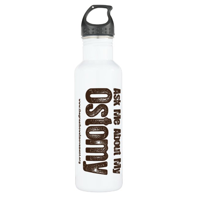Ostomy Stainless Steel Water Bottle (Front)