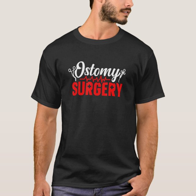 Ostomy Surgery Ileostomy Awareness Ostomate Warrio T-Shirt (Front)