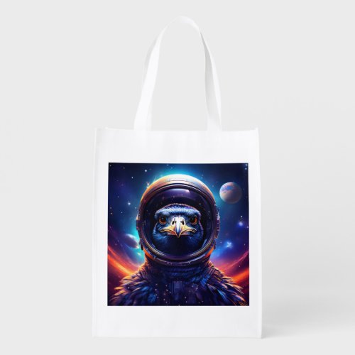 Ostrich Astronaut Grocery Bag