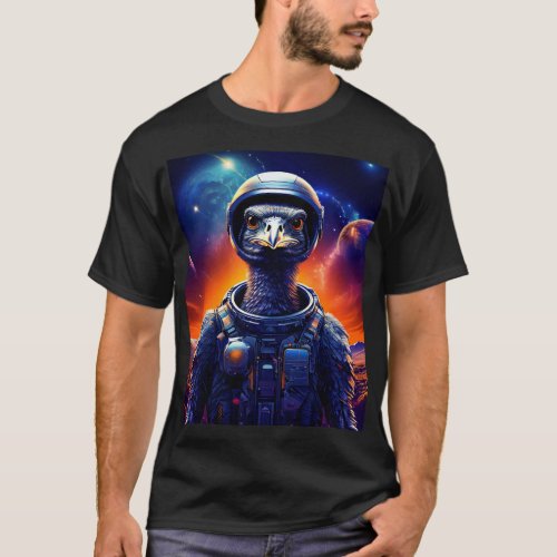 Ostrich Astronaut T_Shirt