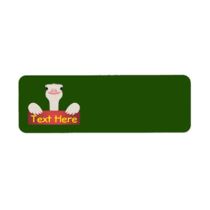 Ostrich Banner Label