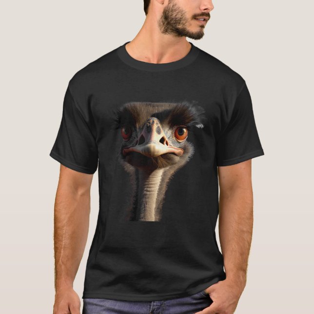 Ostrich Bird Emu Ratite I Love Ostriches Allegedly T-Shirt (Front)
