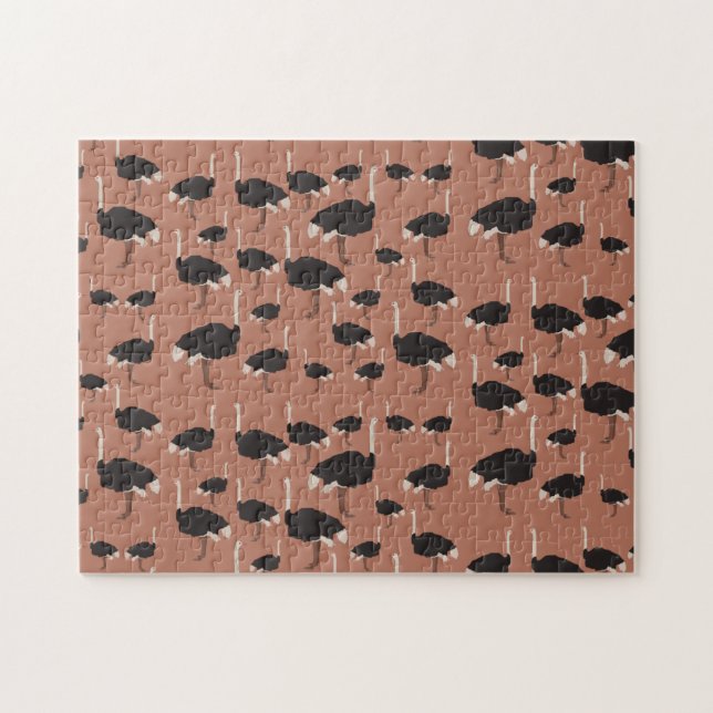 Ostrich Bird Illustration Pattern   Jigsaw Puzzle (Horizontal)