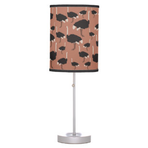 Ostrich Bird Illustration Pattern   Table Lamp