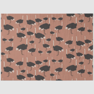 Ostrich Bird Illustration Pattern Tissue Paper