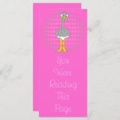 Ostrich Bookmark Template (Front/Back)