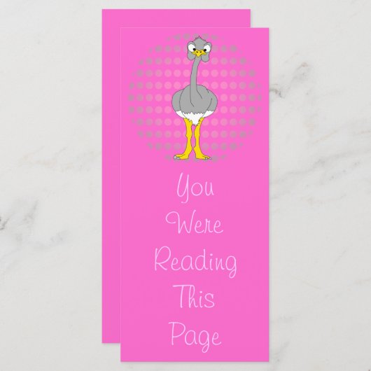 Ostrich Bookmark Template (Front/Back)