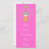 Ostrich Bookmark Template (Front)