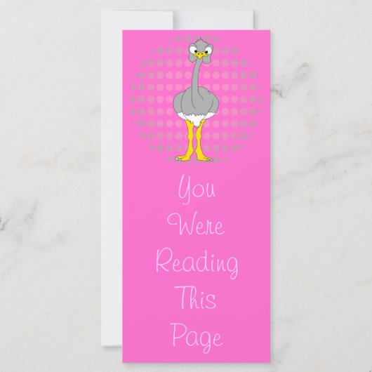 Ostrich Bookmark Template (Front)
