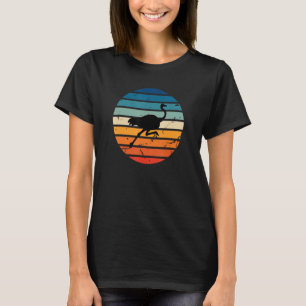Ostrich Circle Retro Sunset Nostr T-Shirt