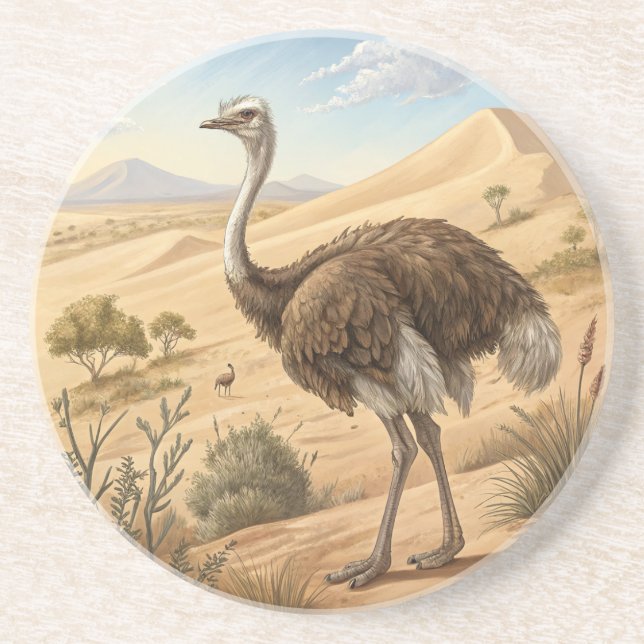 ostrich coaster (Front)