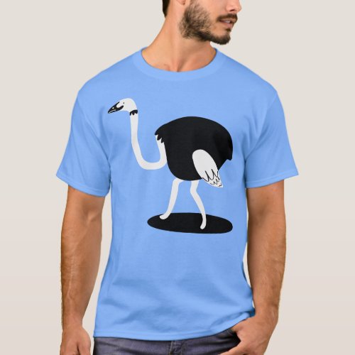 Ostrich Cute toon T_Shirt