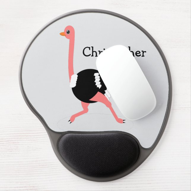 Ostrich Design Gel Mouse Pad (Left Side)