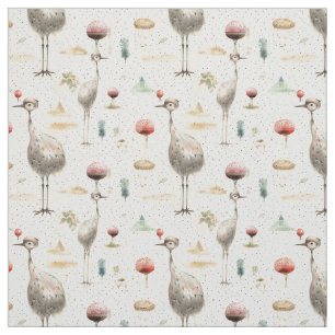 Ostrich Dreams: Whimsy Ostrich Fabric