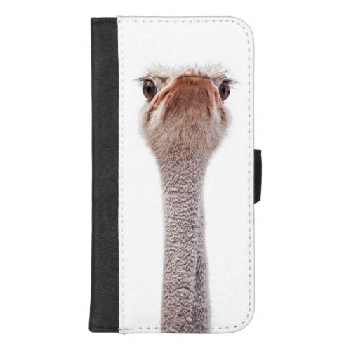 Ostrich Face iPhone 87 Plus Wallet Case