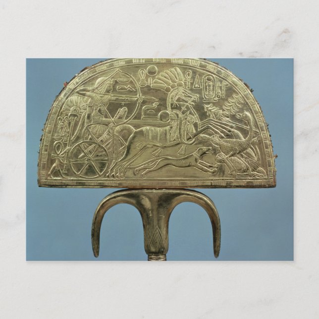 Ostrich-feather fan from the Tomb of Postcard (Front)