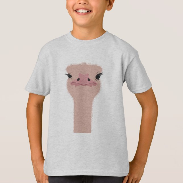 Ostrich funny face T-Shirt (Front)