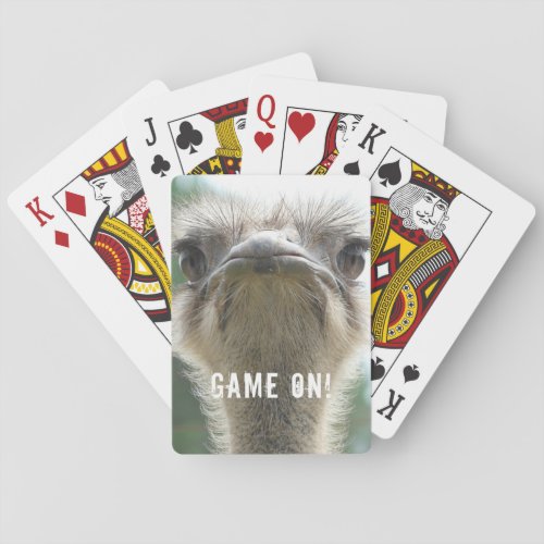 Ostrich GAME ON Poker Cards