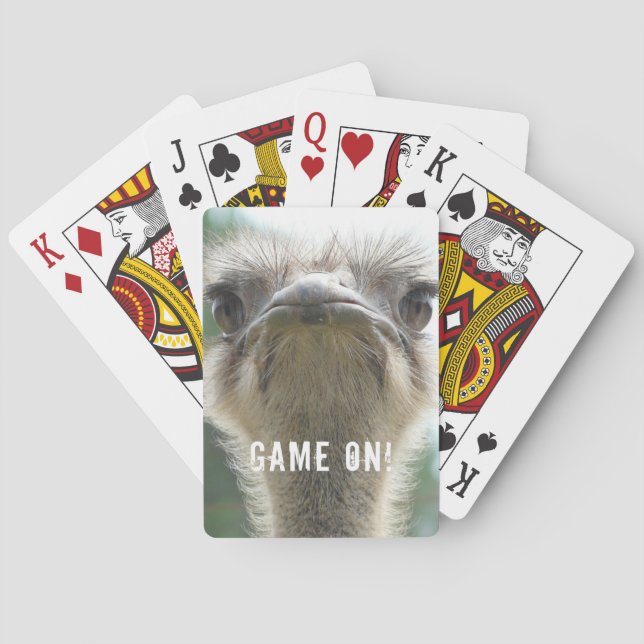 Ostrich GAME ON Poker Cards (Back)