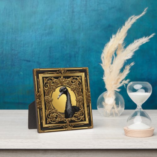 Ostrich gold ornamental frame