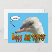 Ostrich Happy Birthday Customizable Postcard (Front/Back)