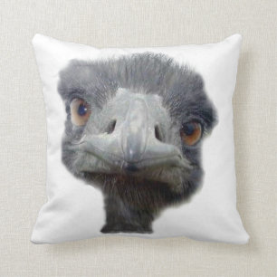 Ostrich head throw pillow