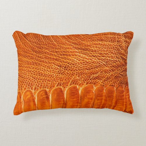 Ostrich leather texture accent pillow