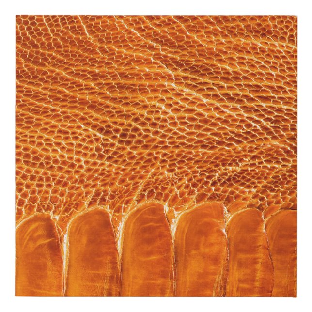 Ostrich leather texture faux canvas print (Front)