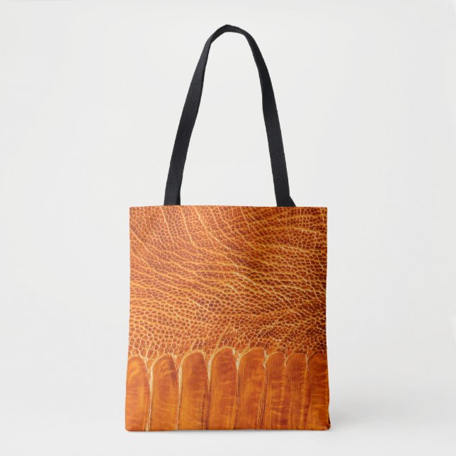 Ostrich leather texture tote bag (Front)