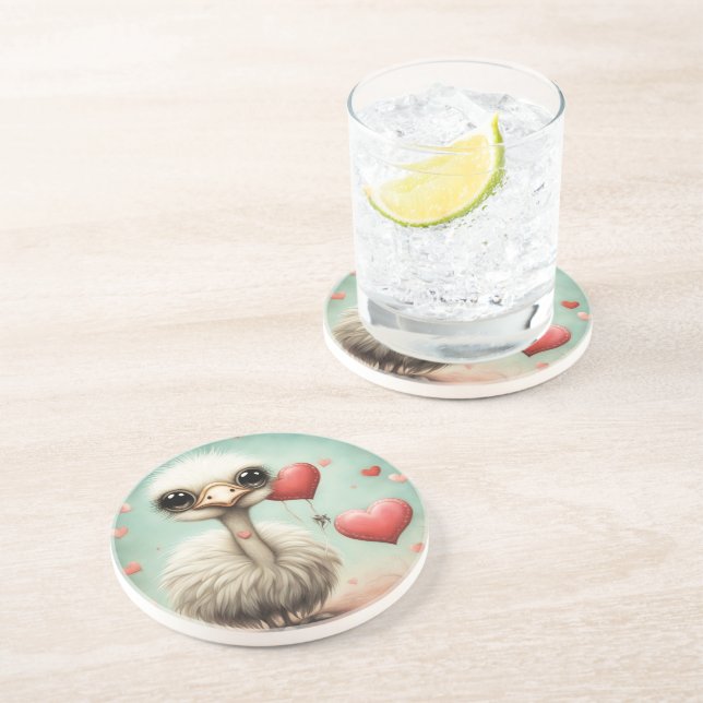 Ostrich Love 3 Coaster (Side)