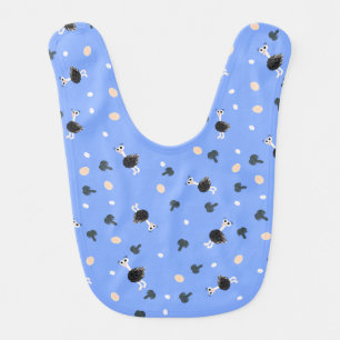 Ostrich pattern baby bib