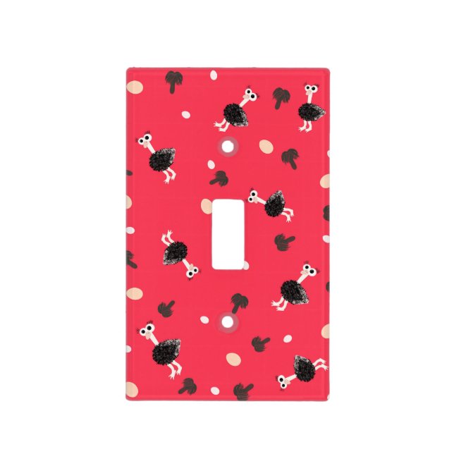Ostrich pattern light switch cover (Front)