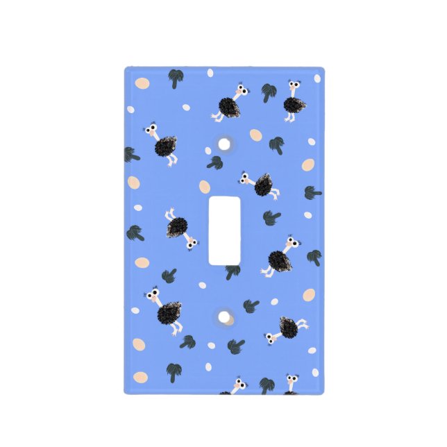 Ostrich pattern light switch cover (Front)