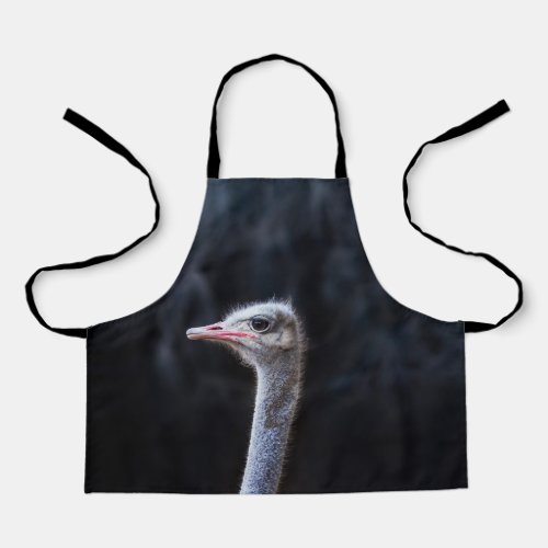 ostrich portrait  apron