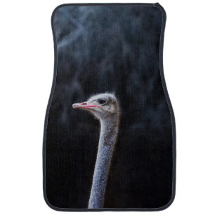 ostrich portrait     car floor mat
