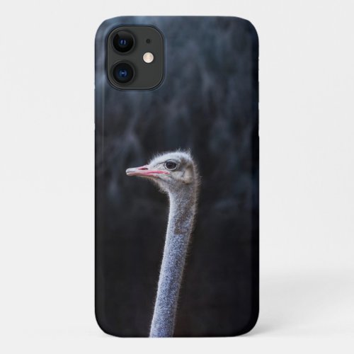 ostrich portrait  iPhone 11 case